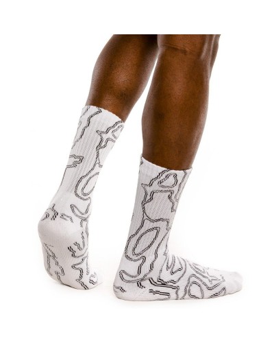 Calcetines GRIMEY "Strange Fruit" white