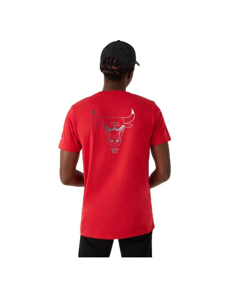 Camiseta NEW ERA "Nba Fade Logo Chicago Bulls" red grey