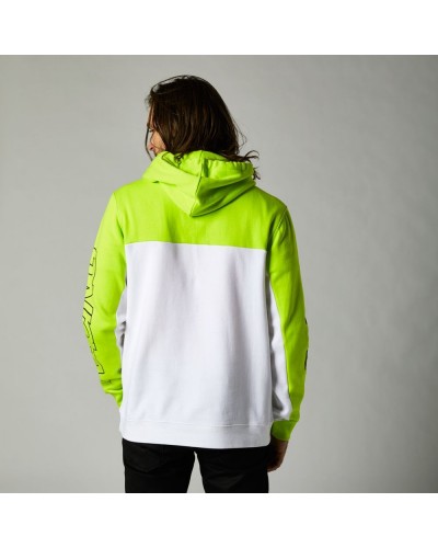 Sudadera capucha FOX Skew white green laser