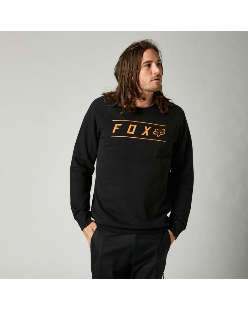 Sudadera crewneck FOX Pinnacle fleece black copper