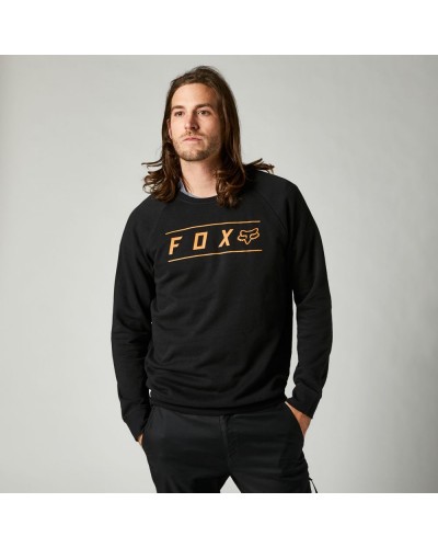 Sudadera crewneck FOX Pinnacle fleece black copper