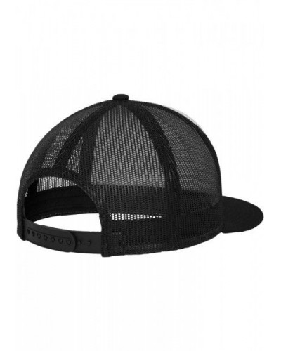 Gorra plana trucker snapback Flexfit 6006W black white