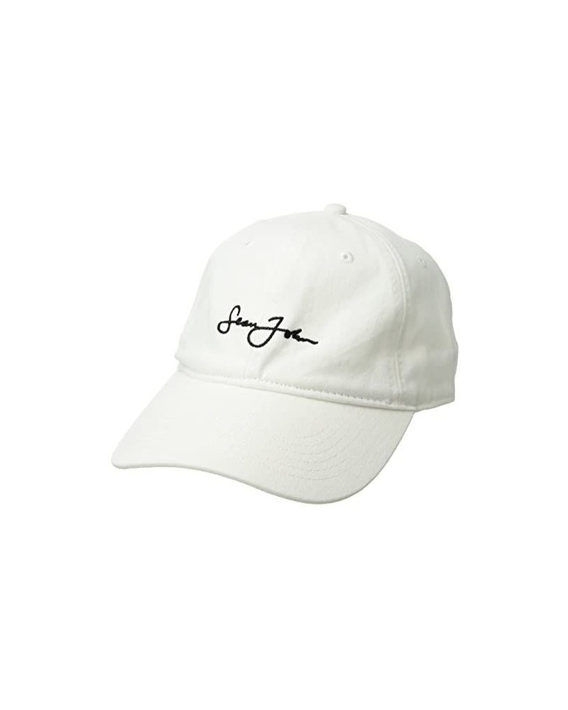 Gorra curva strapback Sean John Script Logo off white