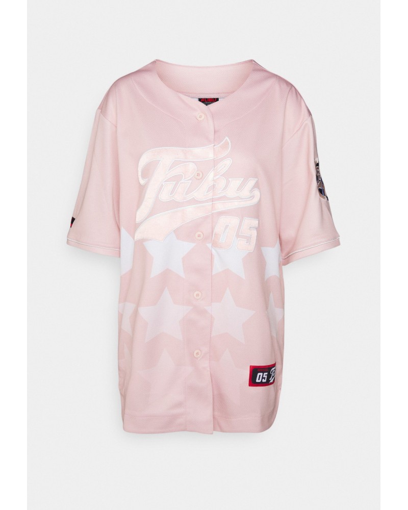 Camiseta beisbolera chica FUBU Varsity Star light rose