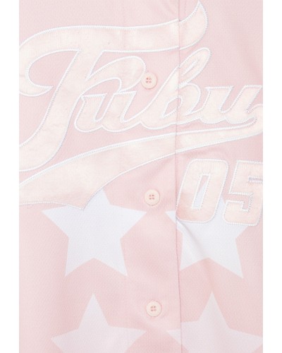 Camiseta beisbolera chica FUBU Varsity Star light rose