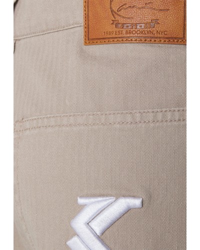 Pantalón corto vaquero Karl Kani Herringbone cargo taupe