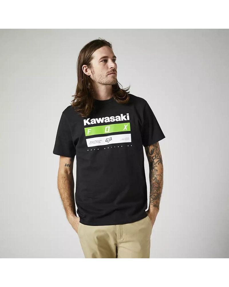 Camiseta FOX Kawasaki Stripes black green