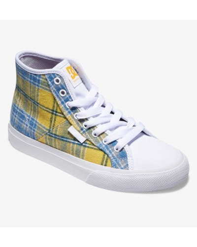 Botines chica DC Shoes Manual Hi Tx SE white plaid