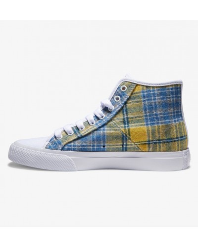 Botines chica DC Shoes Manual Hi Tx SE white plaid