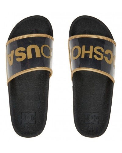 Chanclas plataforma DC Shoes DC Slide black gold