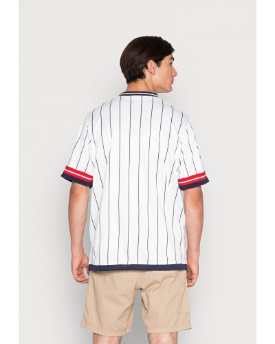 Camiseta FUBU Miami Athletics white stripes navy red