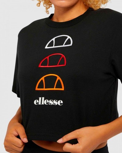 Camiseta top Ellesse Deway cropped black