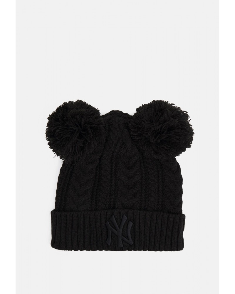 Gorro invierno New Era NY Yankees double pompon black