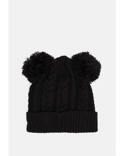 Gorro invierno New Era NY Yankees double pompon black