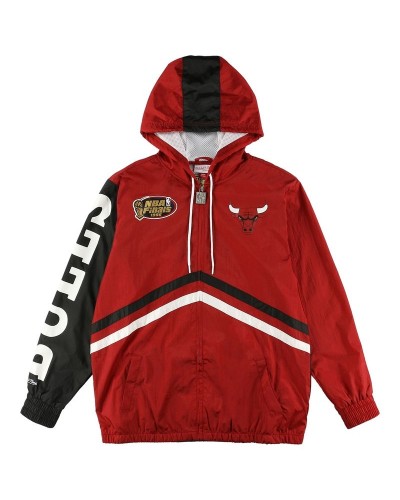 Cortavientos ligero Mitchell and Ness Full zip Chicago Bulls red black