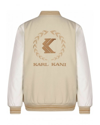 Chaqueta beisbolera Karl Kani Retro Emblem Block College light cream white