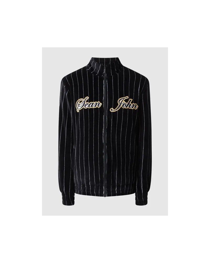 Trackjacket Sean John Vintage Pinstripe velours black