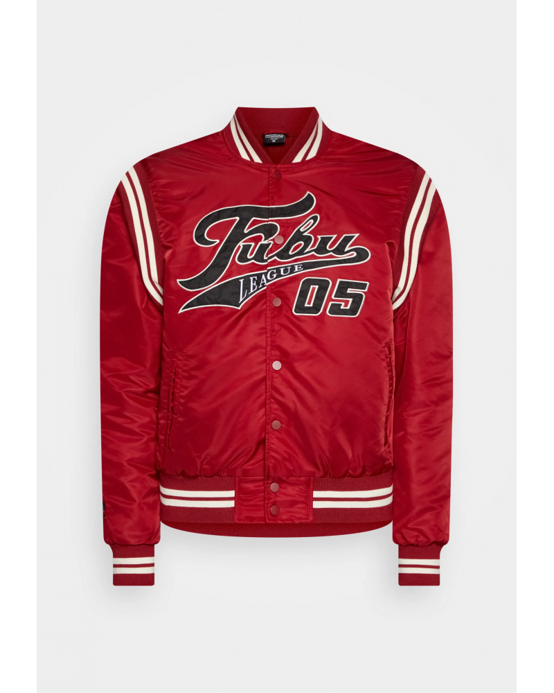 Chaqueta bomber Fubu Varsity Satin College Jacket dark red