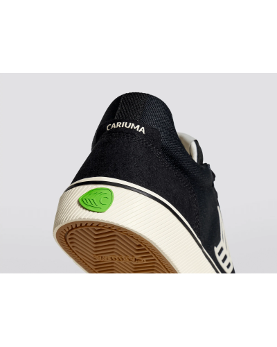 Zapatillas Cariuma Vallely black suede and cordura ivory logo