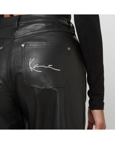 Pantalón chica ancho Karl Kani Small Signature PU Wide fit black