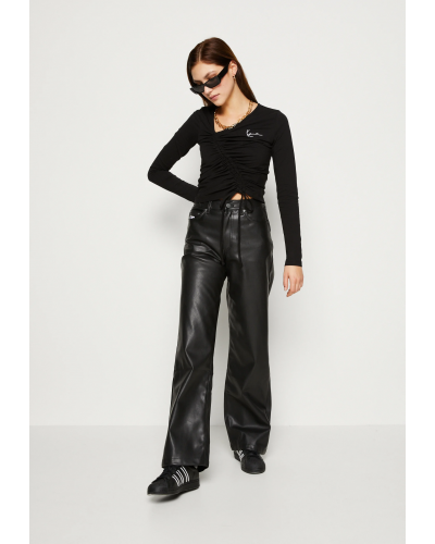 Pantalón chica ancho Karl Kani Small Signature PU Wide fit black