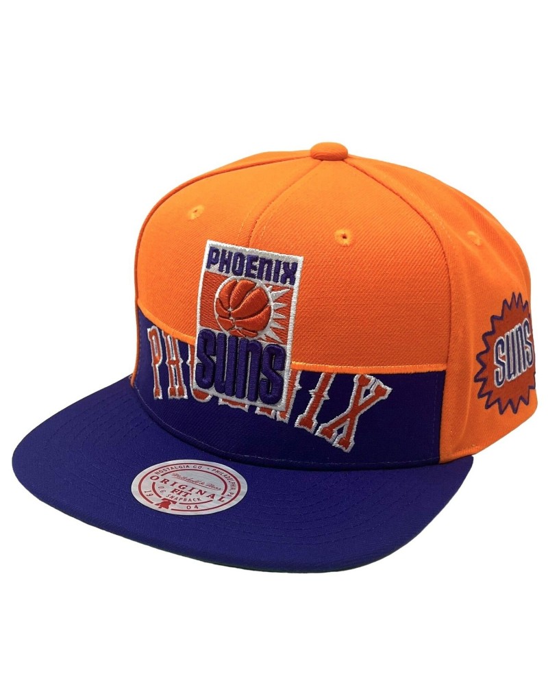 Gorra plana Mitchell & Ness Phoenix Suns Half n Half orange