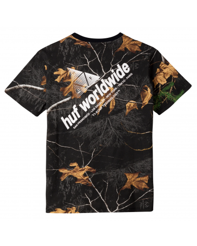 Camiseta HUF RealTree Peak logo black