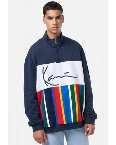 Sudadera Karl Kani Signature Block Stripe Troyer multicolor