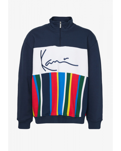 Sudadera Karl Kani Signature Block Stripe Troyer multicolor