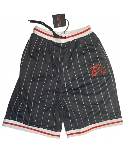 Shorts Fubu Varsity Pinstriped mesh black red white