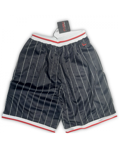 Shorts Fubu Varsity Pinstriped mesh black red white