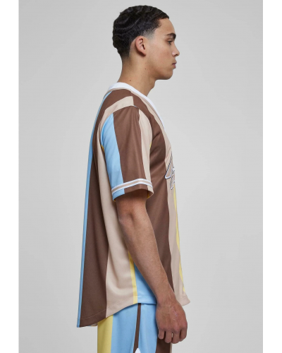 Camiseta beisbolera Karl Kani KK Varsity Striped blue light yellow brown