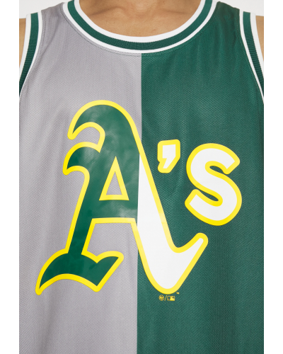 Camiseta tirantes 47 Brand Oakland Athletic´s Core Grafton split grey green yellow