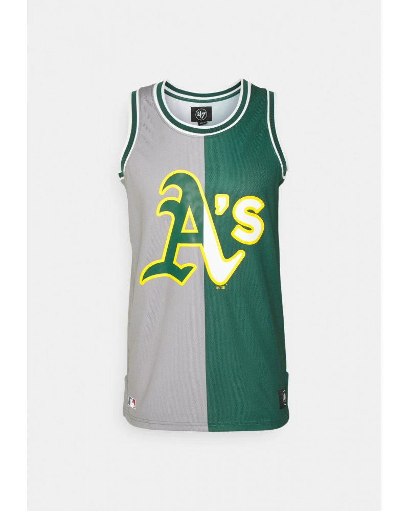 Camiseta tirantes 47 Brand Oakland Athletic´s Core Grafton split grey green yellow