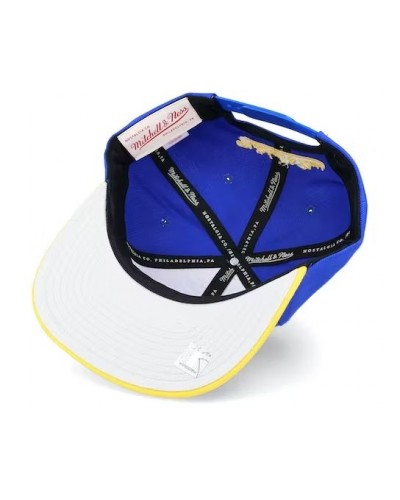 Gorra plana Mitchell & Ness NBA Team 2.0 Tone Golden State Warriors blue yellow