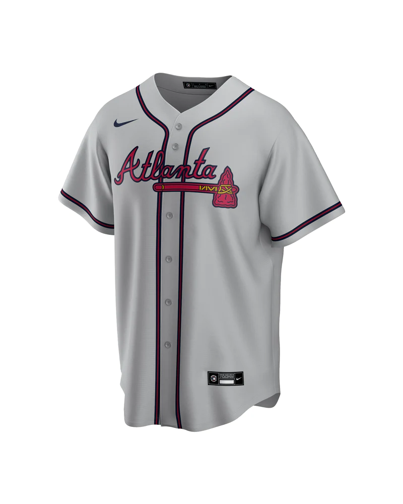 Camiseta beisbolera Nike Atlanta Braves grey