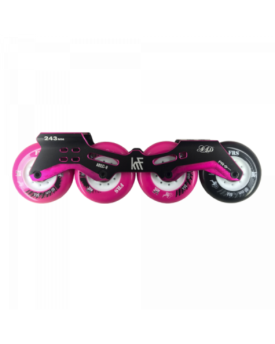 Guias completas patín linea KRF Angel pink black