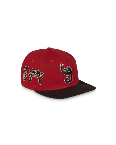 Gorra plana Grimey Tusker Temple red black