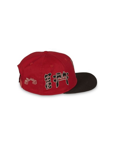 Gorra plana Grimey Tusker Temple red black