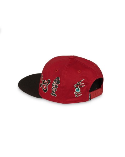 Gorra plana Grimey Tusker Temple red black