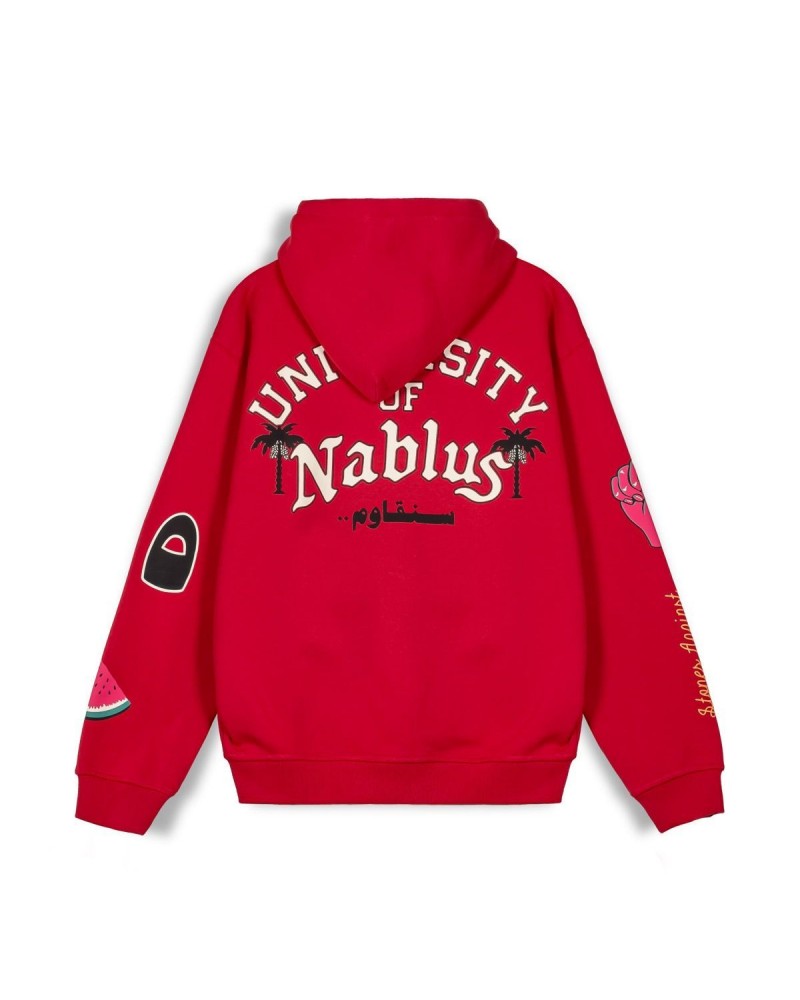 Sudadera capucha Grimey Nablus Vintage dark red