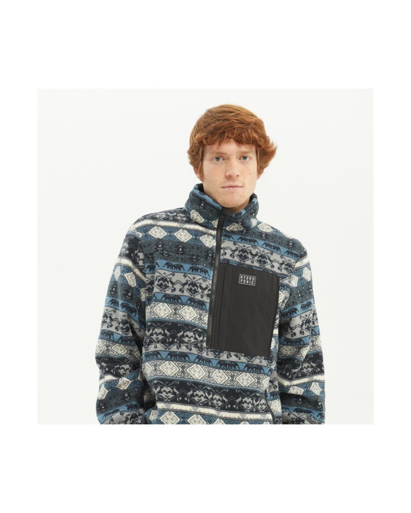 Sudadera polar Hydroponic Rumble blue grey navajo