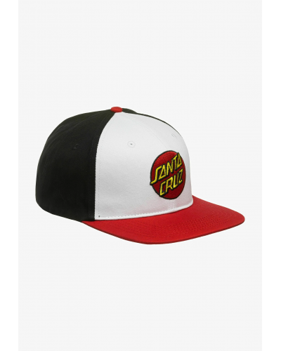 Gorra plana Santa Cruz Classic Dot black white red