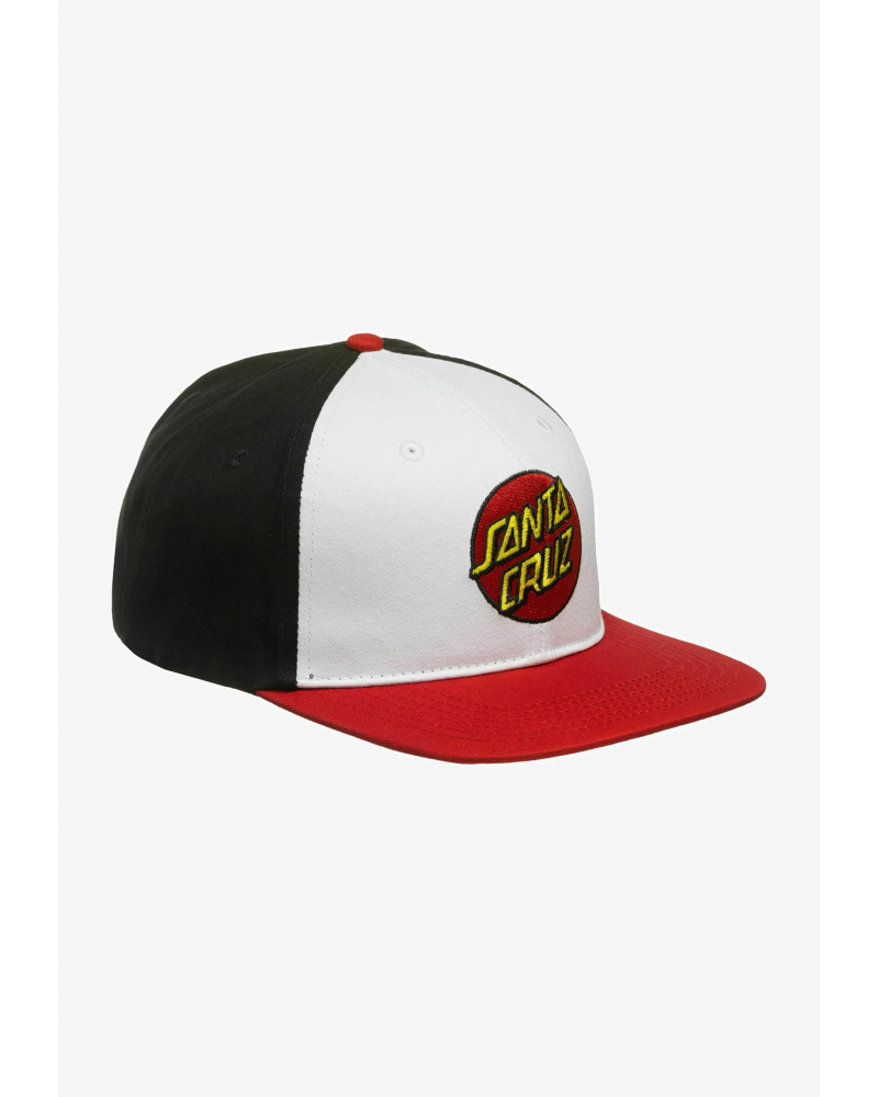 Gorra plana Santa Cruz Classic Dot black white red