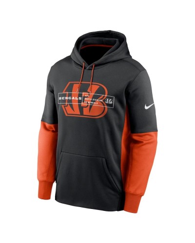 Sudadera Nike Therma Cincinnati Bengals color block