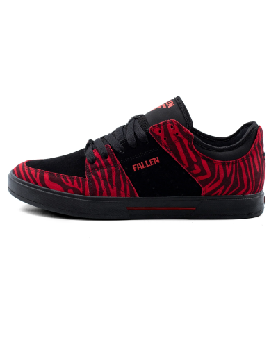 Zapatillas skate Fallen Trooper black red zebra