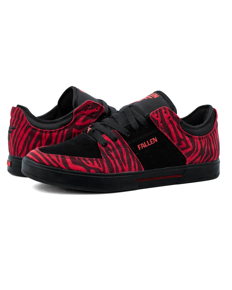 Zapatillas skate Fallen Trooper black red zebra