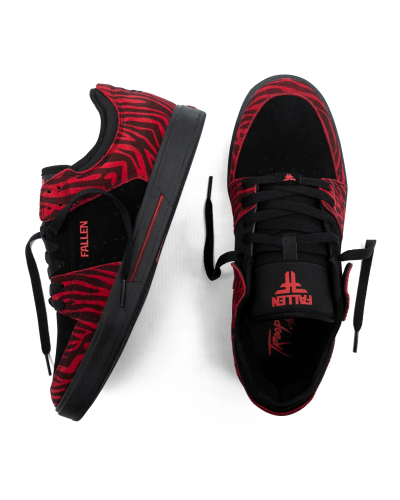 Zapatillas skate Fallen Trooper black red zebra