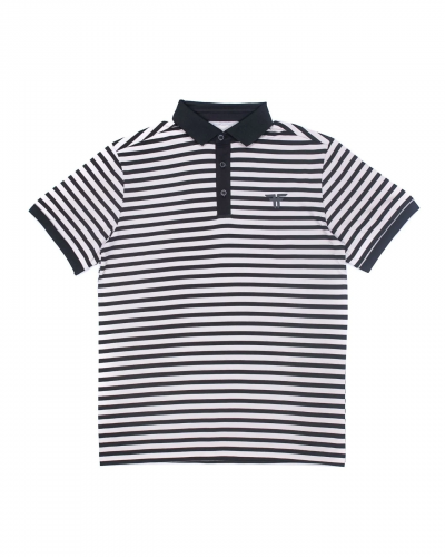 Polo Fallen Striped black white