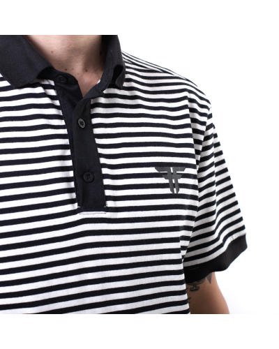 Polo Fallen Striped black white